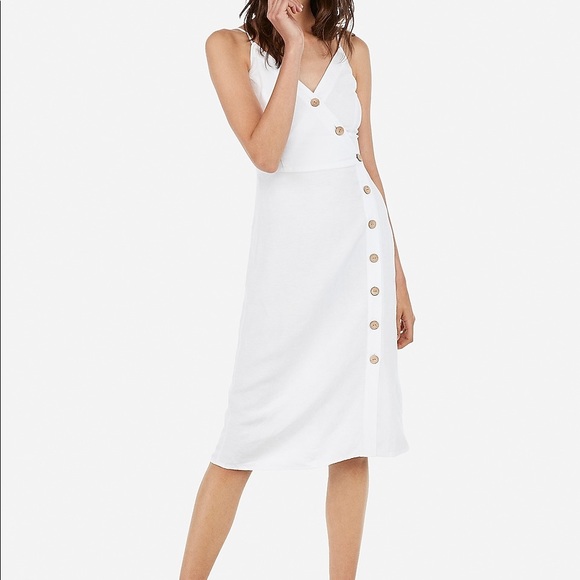 Express Dresses & Skirts - Express White Linen Dress Worn Once